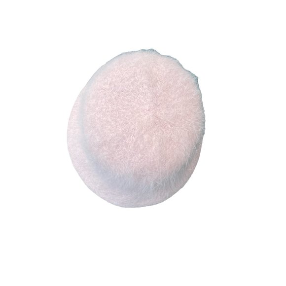Vintage Y2K Rabbit Hair Wool Cloche Hat Fuzzy Pink Celeb Fairy Soft Girl-OS main image 5